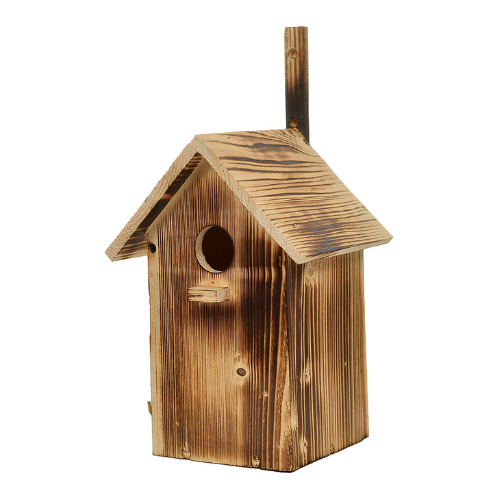 WOODOK Pajarera de madera plegable 25x33x13 cm de leña