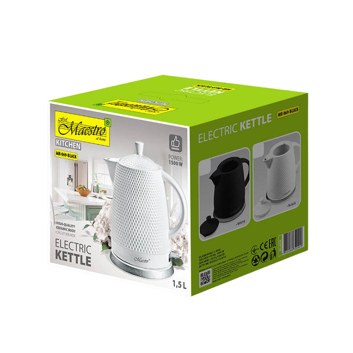 Maestro Hervidor cerámico, capacidad 1,5 l, 1500 W, negro, MR069