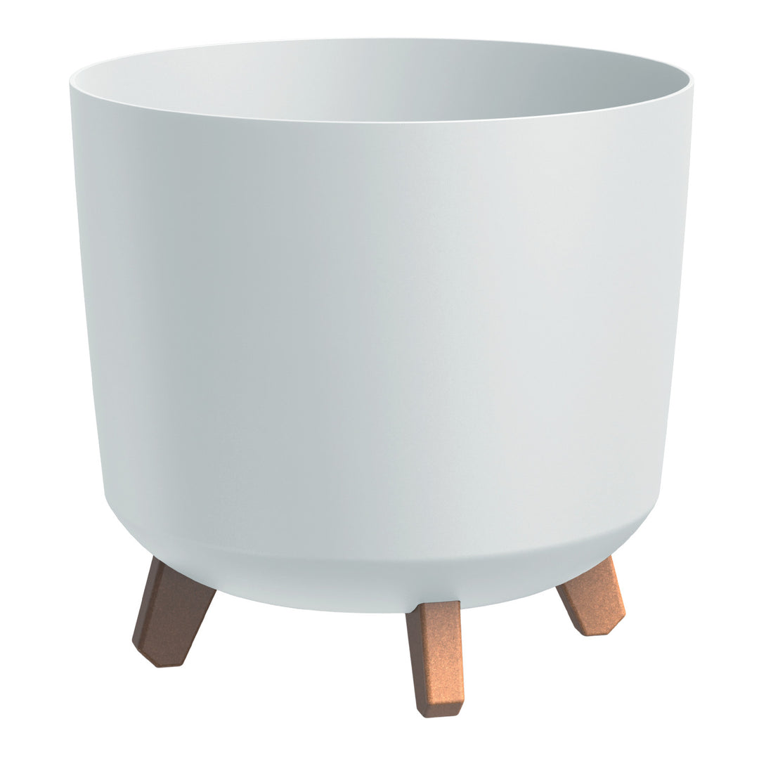 Vaso de flores Prosperplast com pernas, acessório para irrigação, altura 28,5 cm, branco, Gracia Tubus