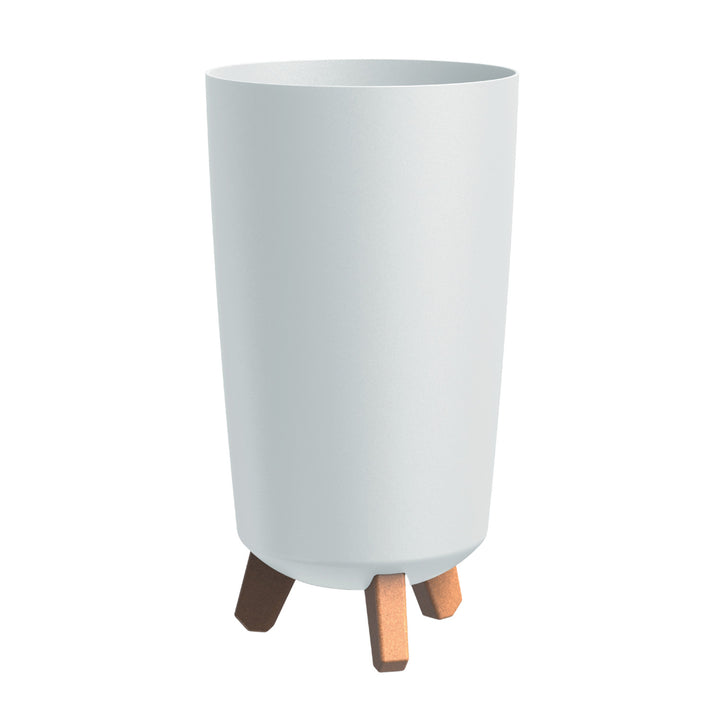 Vaso Prosperplast com pés, diâmetro 195mm, altura 365mm, branco, Gracia Tubus Slim
