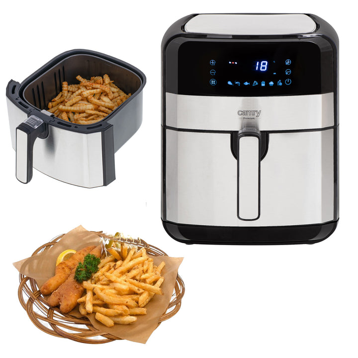 Camry CR 6311 Freidora sin grasa, 9 programas, 5,0 L, Airfryer