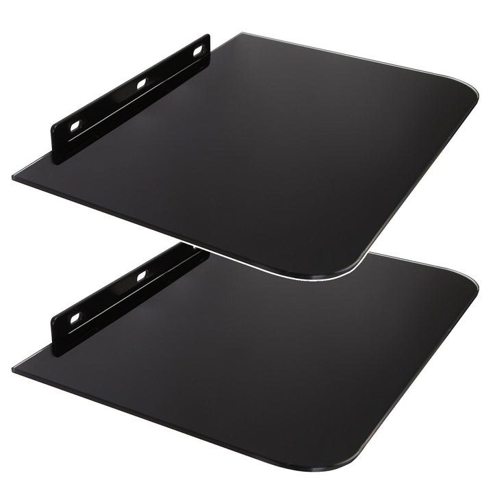 Maclean Estante para DVD, máx. 10kg, vidrio, MC-738, 2 piezas