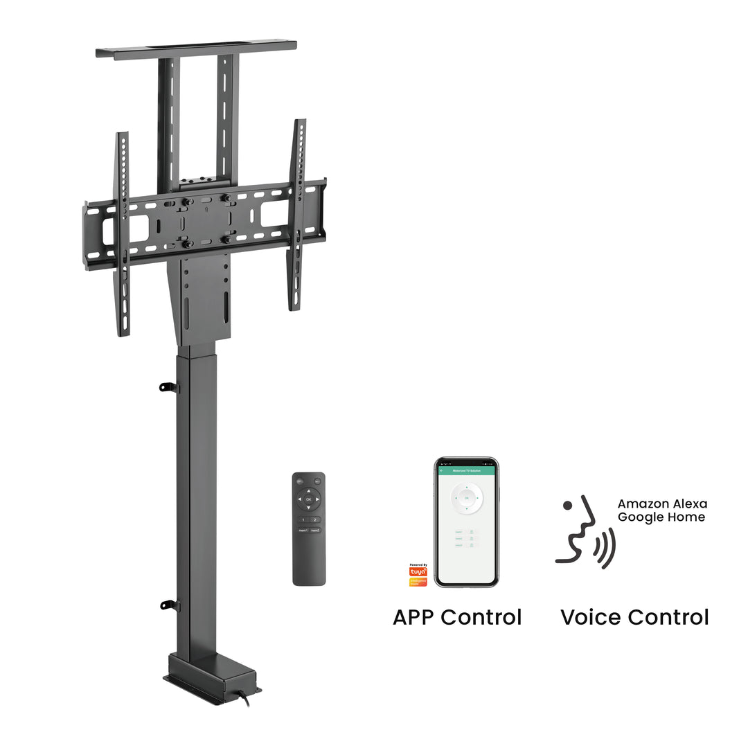 Suporte de TV elétrico Maclean, TUYA, 37''-80'', VESA 600x400, máx. 60 kg, MC-866T + cabo 4K 3D UHD HDMI 2.0 de 1,8 m, 48 bits