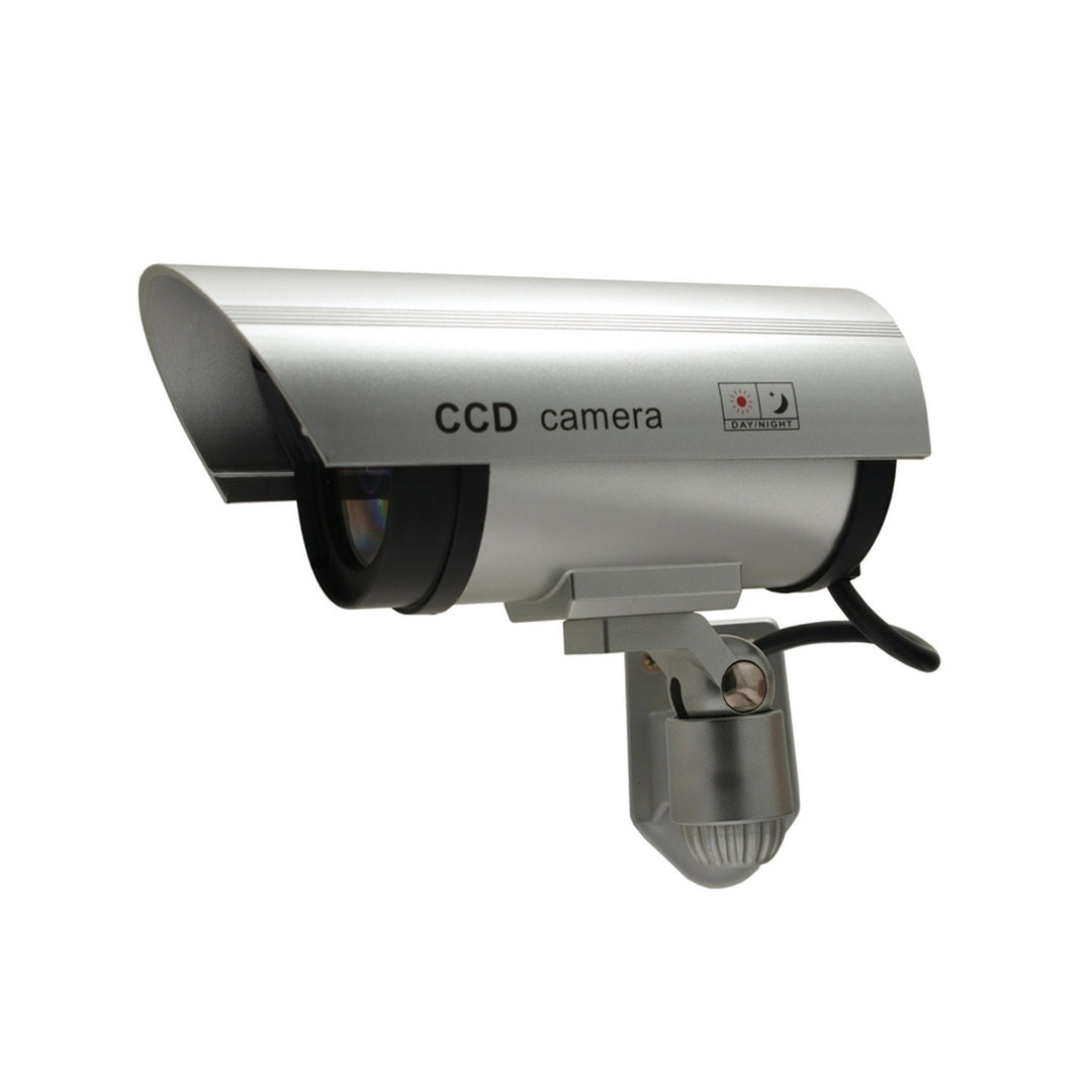 Cámara simulada con LED intermitente IR1100 S IR para exteriores, Color plateado, 2 unidades