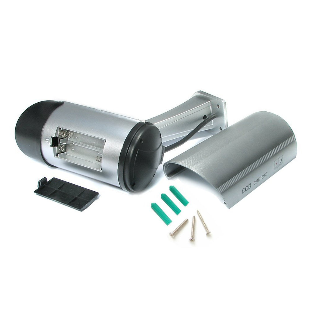 Cámara simulada con LED intermitente IR1100 S IR exterior, Color plateado, 4 unidades