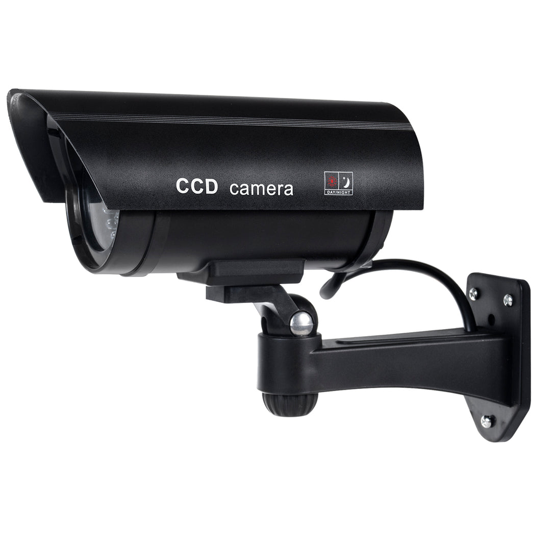 Cámara simulada con LED intermitente IR1100 B IR para exteriores, Color negro, 2 unidades