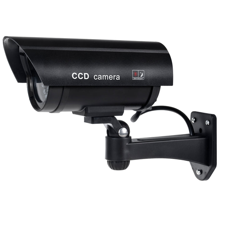 Cámara simulada con LED intermitente IR1100 B IR para exteriores, Color negro, 2 unidades