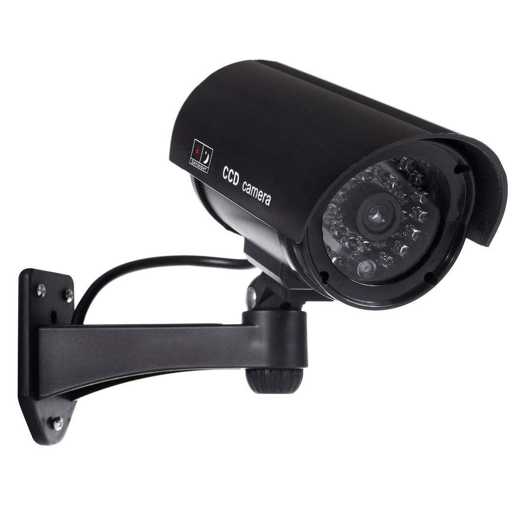 Cámara simulada con LED intermitente IR1100 B IR para exteriores, Color negro, 2 unidades