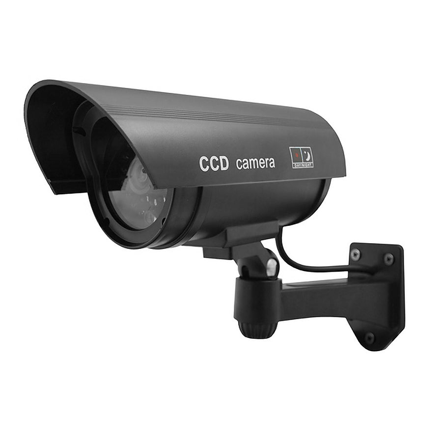 Cámara simulada con LED intermitente IR1100 B IR para exteriores, Color negro, 2 unidades