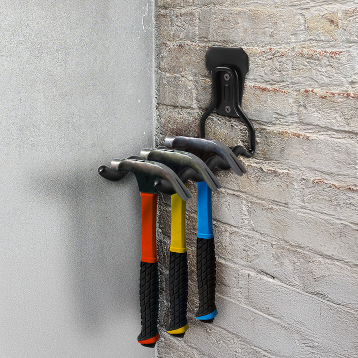 Soporte de pared Maclean, para herramientas, ruedas, escalera, bicicleta, acero, carga máx. 30kg, MC-486, 4 piezas