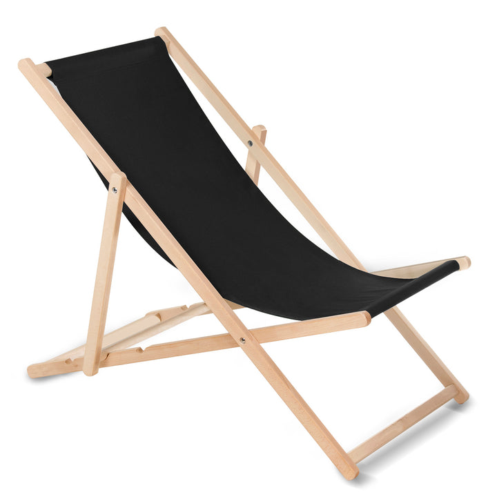 Espreguiçadeira GreenBlue GB183 Classic Beech, Preto, Embalagem de 4