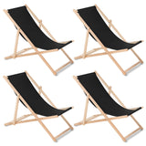 Espreguiçadeira GreenBlue GB183 Classic Beech, Preto, Embalagem de 4