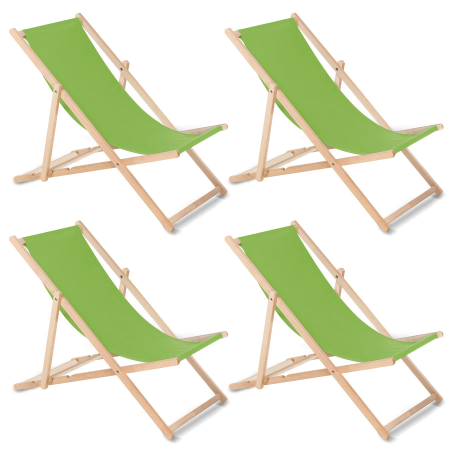 Espreguiçadeira GreenBlue GB183 Classic Beech, Verde, Embalagem de 4