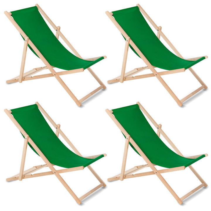 Espreguiçadeira GreenBlue GB183 Classic Green Beech, pacote de 4