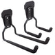 Suporte de parede para garagem Maclean para pneus, ferramentas de jardim, escadas, mangueiras de jardim, aço, carga máxima de 35 kg, MC-439 + gancho de parede de garagem em aço 35 kg, preto