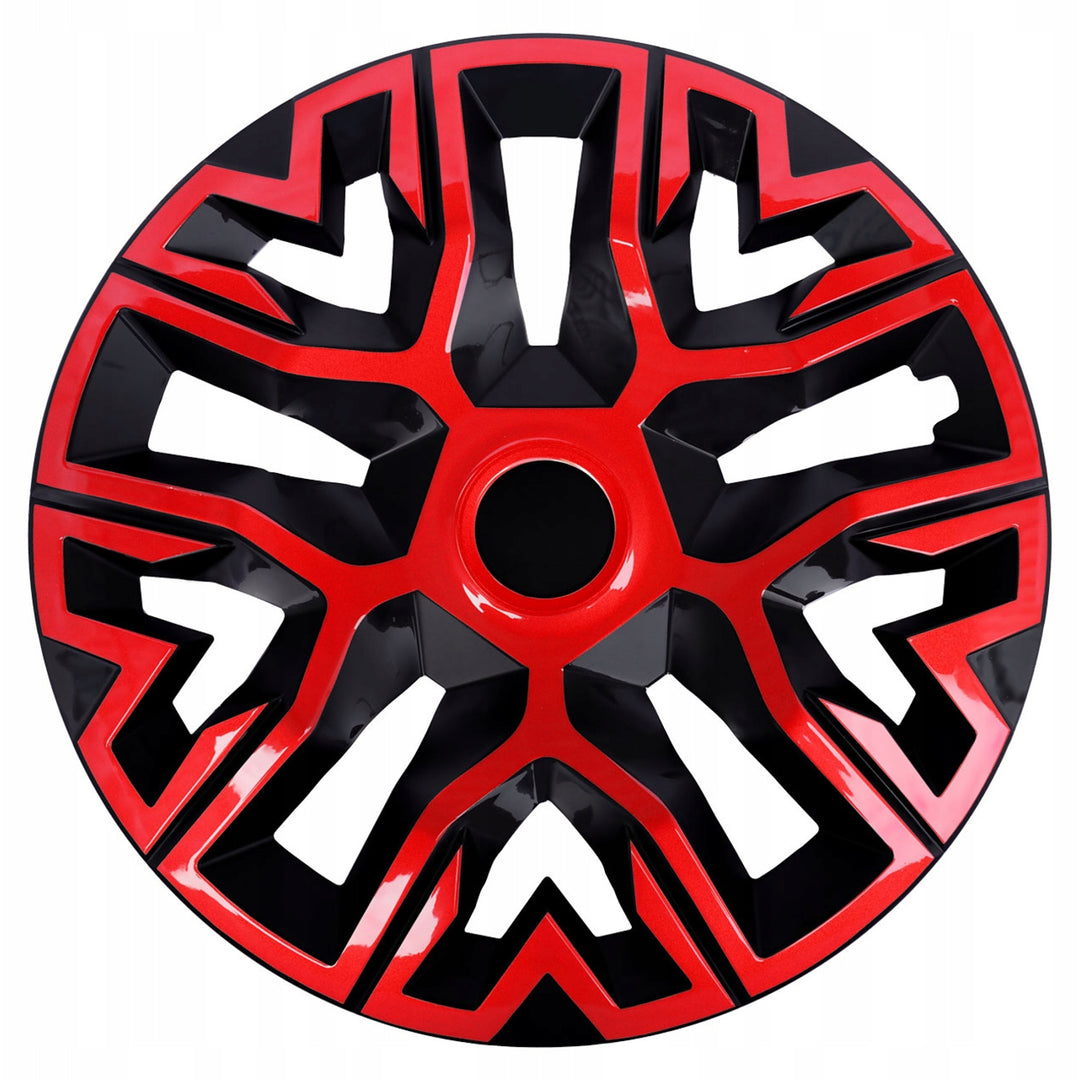 Tampões universais bicolores NRM The Best 16'' vermelho/preto 4 peças