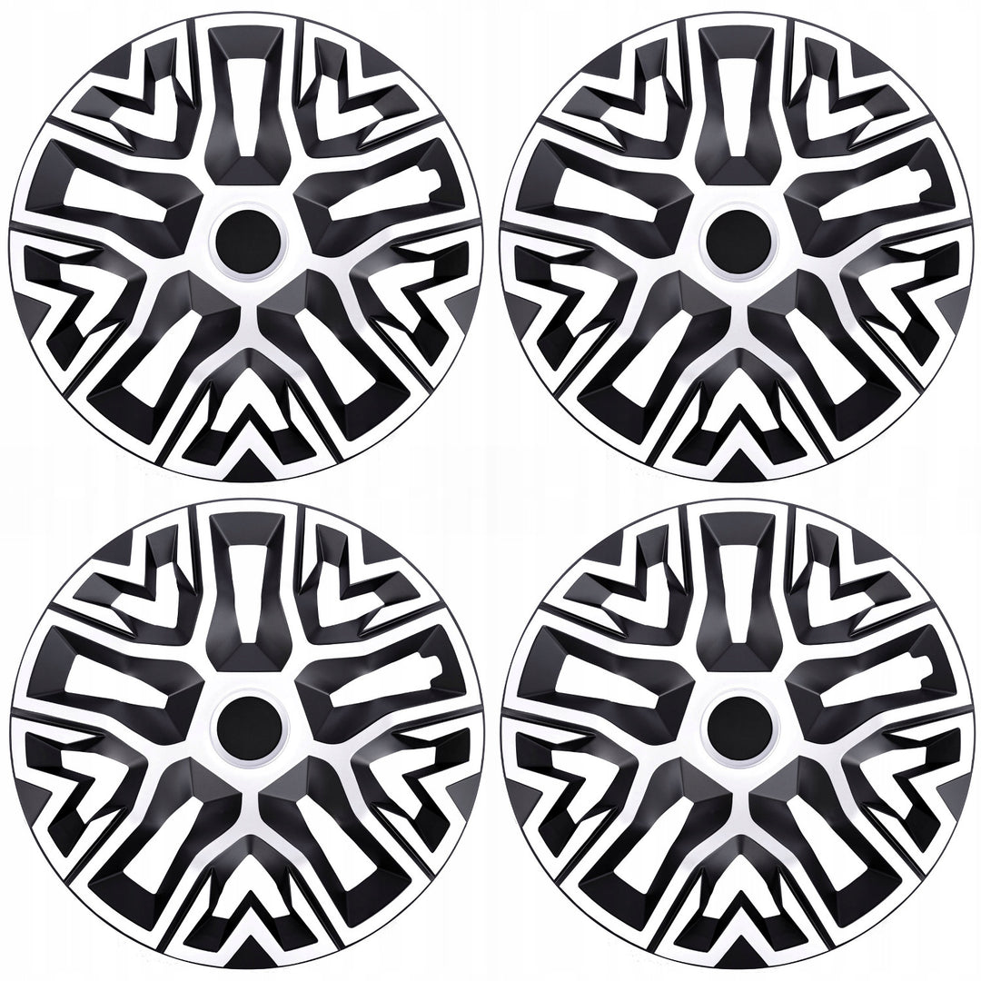 Tampões universais bicolores NRM The Best 16'' preto e branco 4 peças