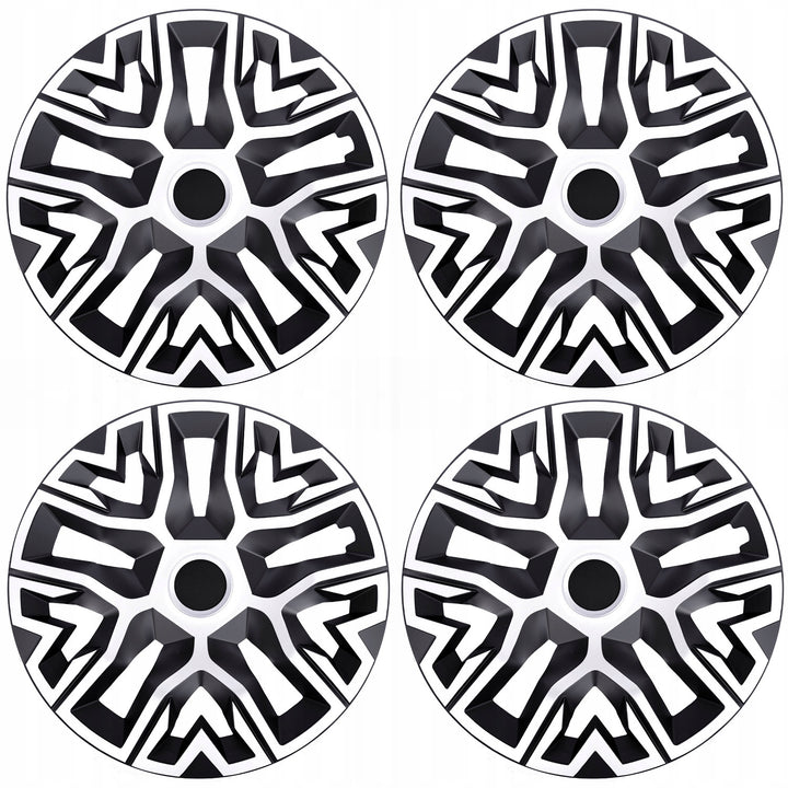 Tampões universais bicolores NRM The Best 16'' preto e branco 4 peças