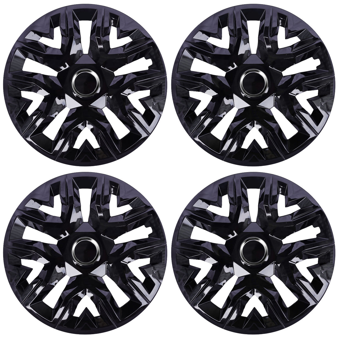 Tampões universais NRM 15'' lacados em preto perfeito, 4 peças