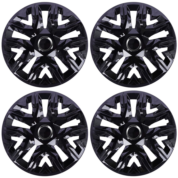 Tampões universais NRM 15'' lacados em preto perfeito, 4 peças