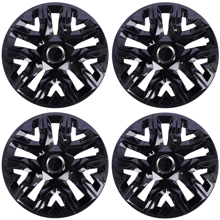 Tampões universais NRM Perfecto 16'' lacados a preto, 4 peças