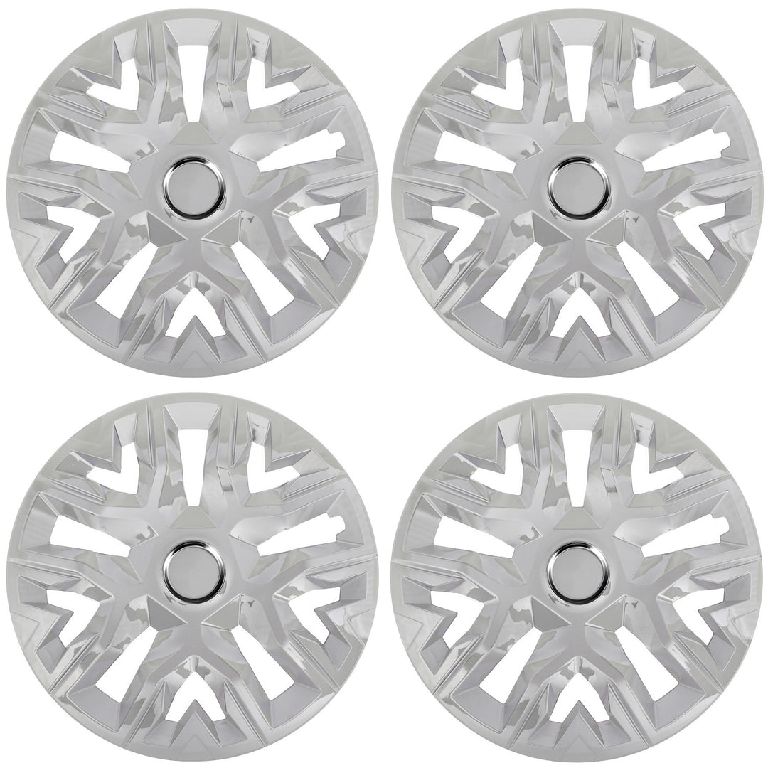 Tampões universais 14'' NRM Perfecto lacado prateado 4 peças