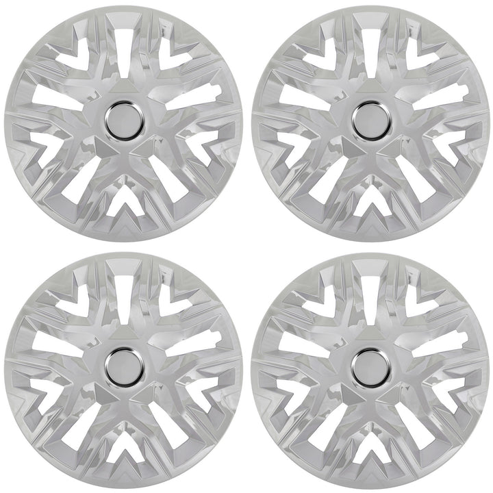 Tampões universais 14'' NRM Perfecto lacado prateado 4 peças