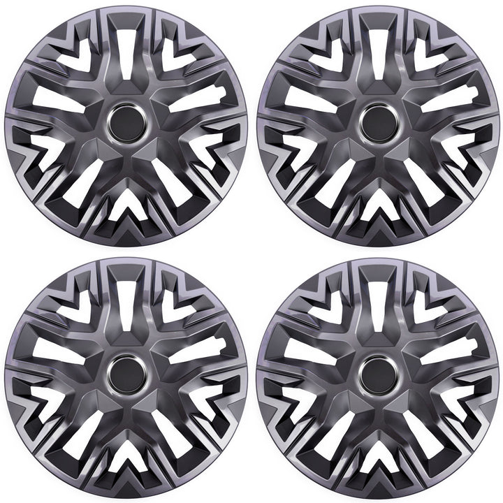 Tampões universais NRM Perfecto 16'' lacados a grafite, 4 peças