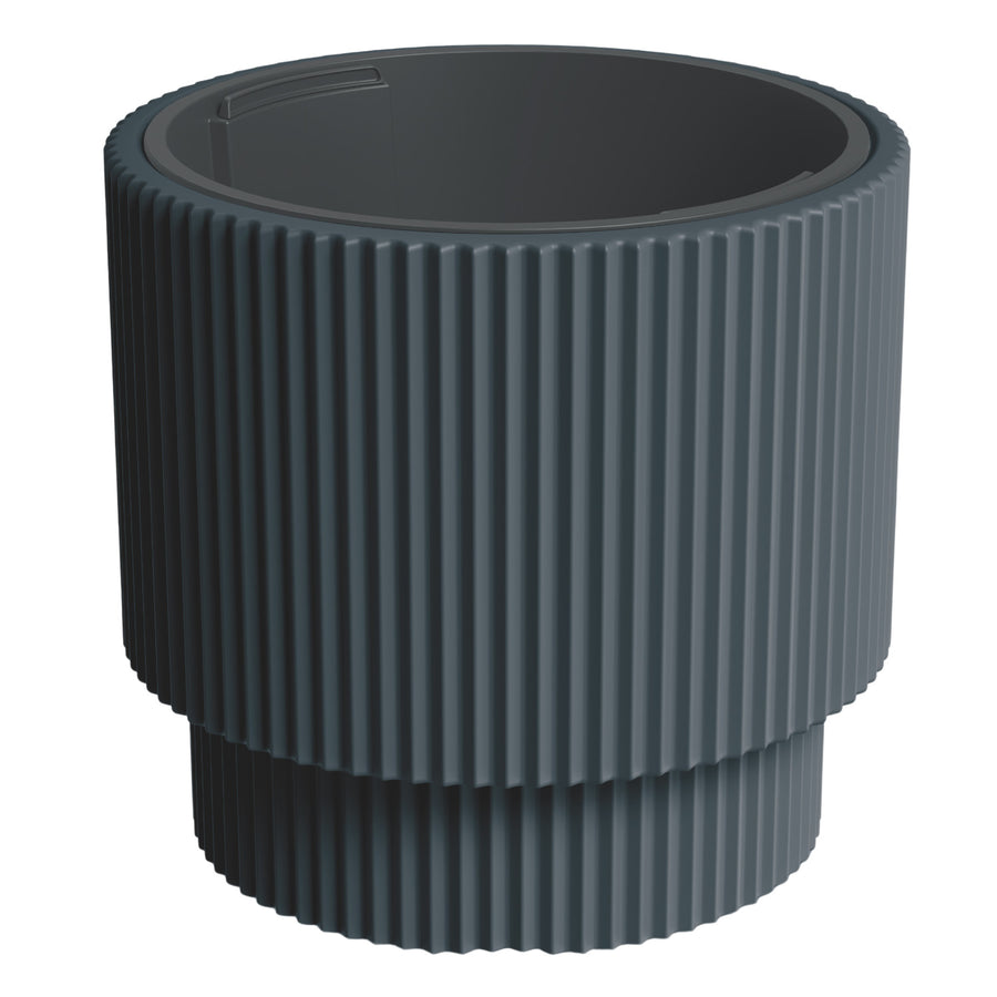 Vaso de flores Prosperplast com inserto, altura 37,5 cm, antracite, Milly