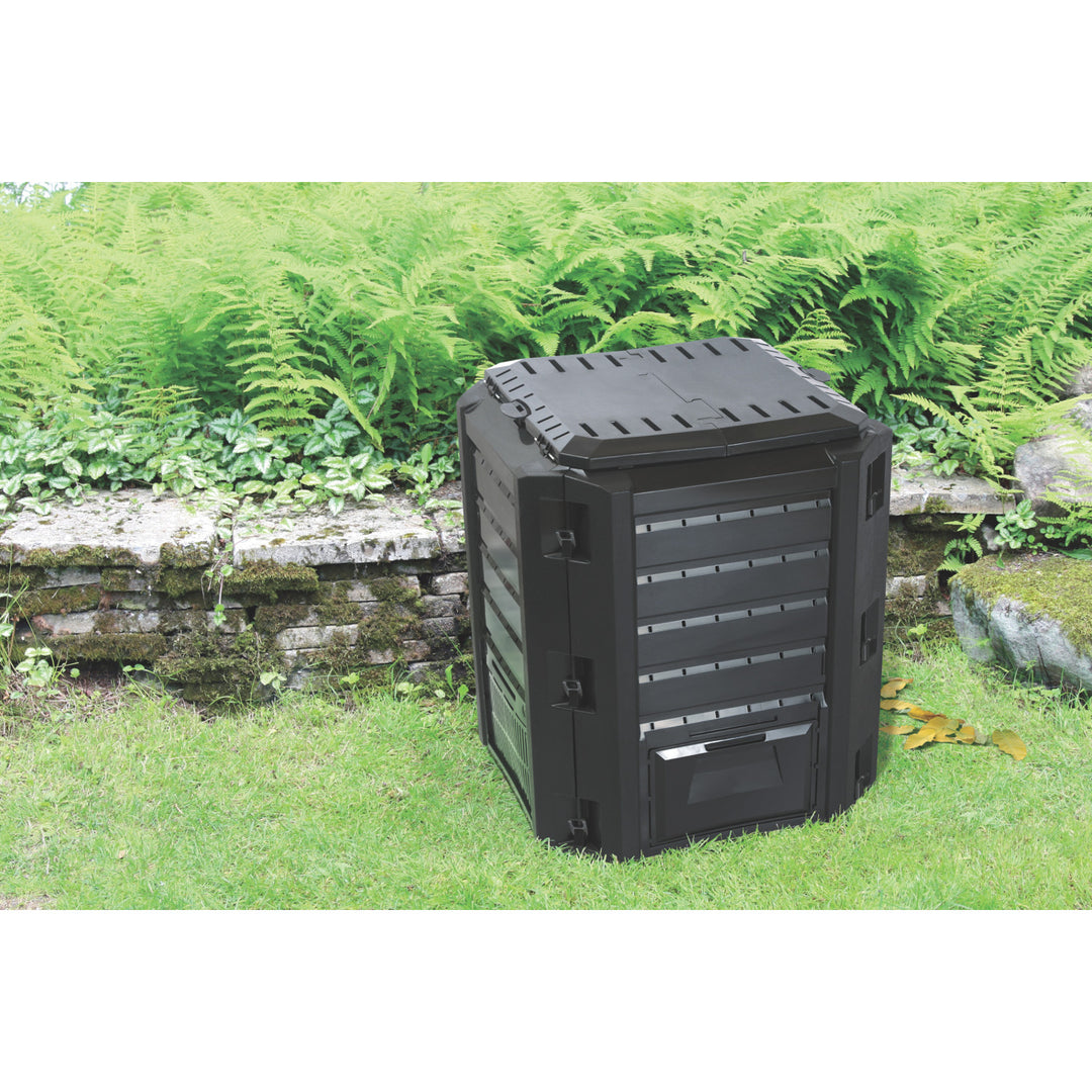 Prosperplast Compostador, resistente a las heladas, 380l, color negro, Compogreen