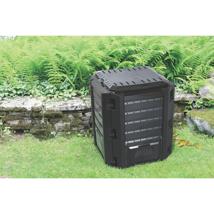 Prosperplast Compostador, resistente a las heladas, 380l, color negro, Compogreen