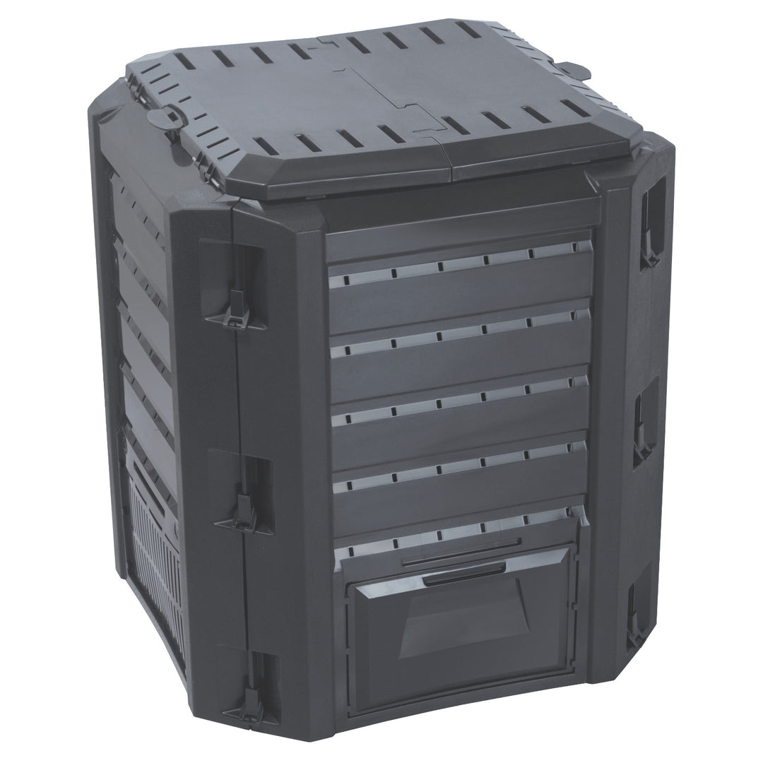 Prosperplast Compostador, resistente a las heladas, 380l, color negro, Compogreen