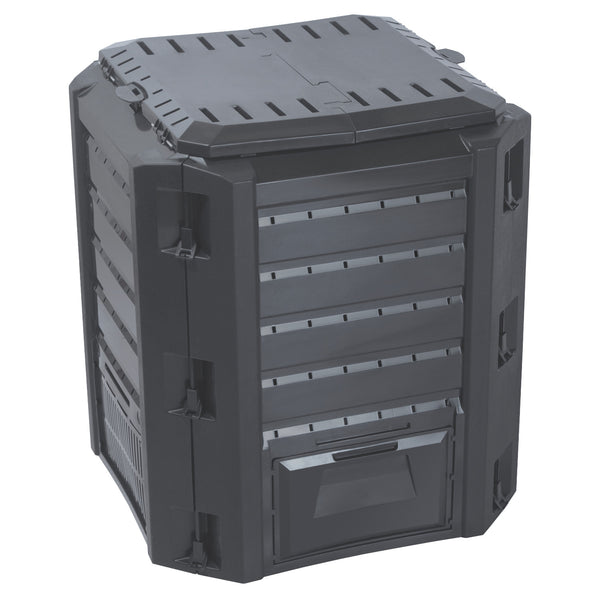 Prosperplast Compostador, resistente a las heladas, 380l, color negro, Compogreen