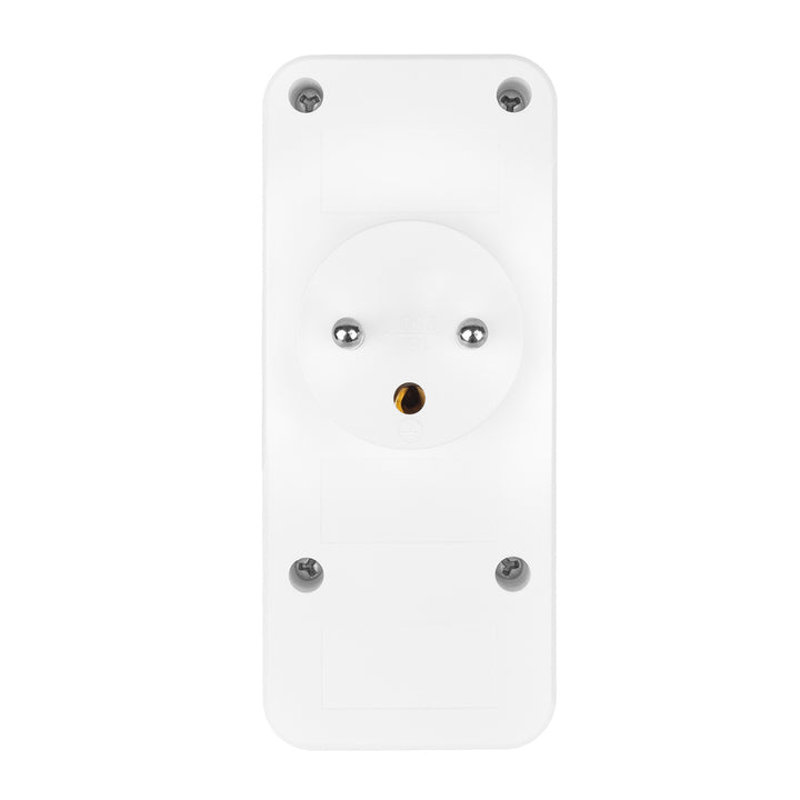 Toma de corriente x3 + 4xUSB Maclean, divisor de 3 tomas, 2xUSB A, 2xUSB C PD 20W, 1x16A + 2x6A, MCE248 F/W