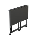 Mesa escritorio plegable Maclean, negra, móvil, tablero 100x50cm, max. 50kg, MC-1250 B