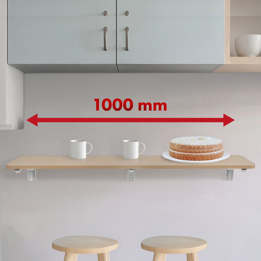 Maclean Estante / tablero plegable, color madera clara, 100x40cm, max. 50 kg, MC-128 WD