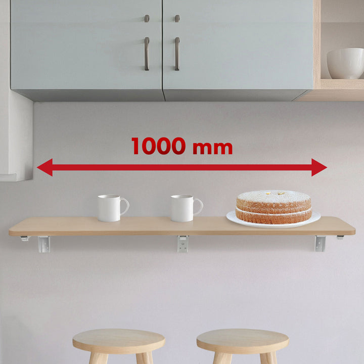 Maclean Estante / tablero plegable, color madera clara, 100x40cm, max. 50 kg, MC-128 WD