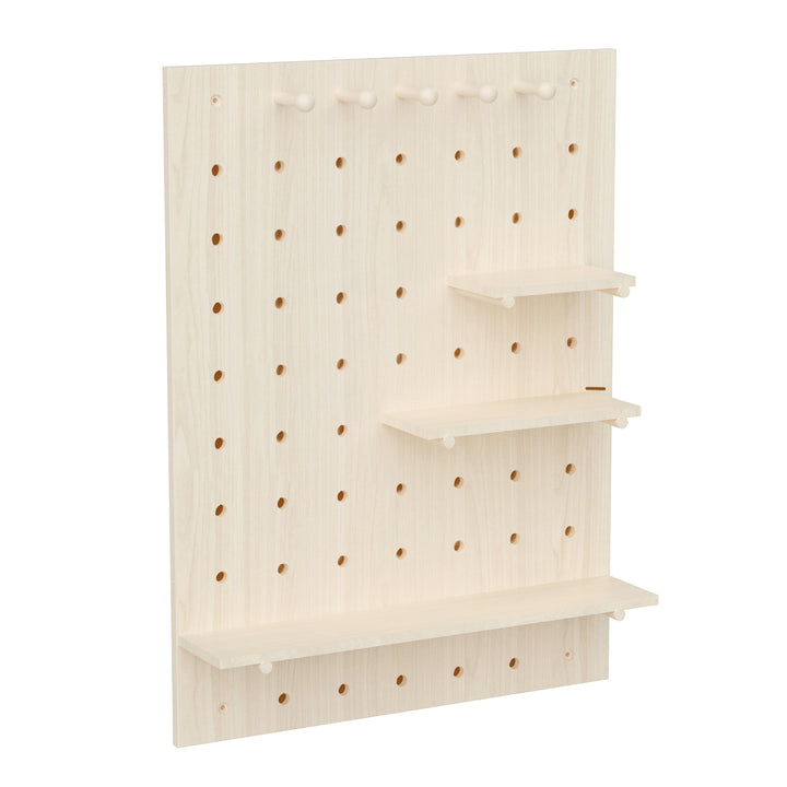 Tablero organizador de madera Maclean, color madera clara, 60 x 80 cm, máx. 20 kg, MC-131 WD