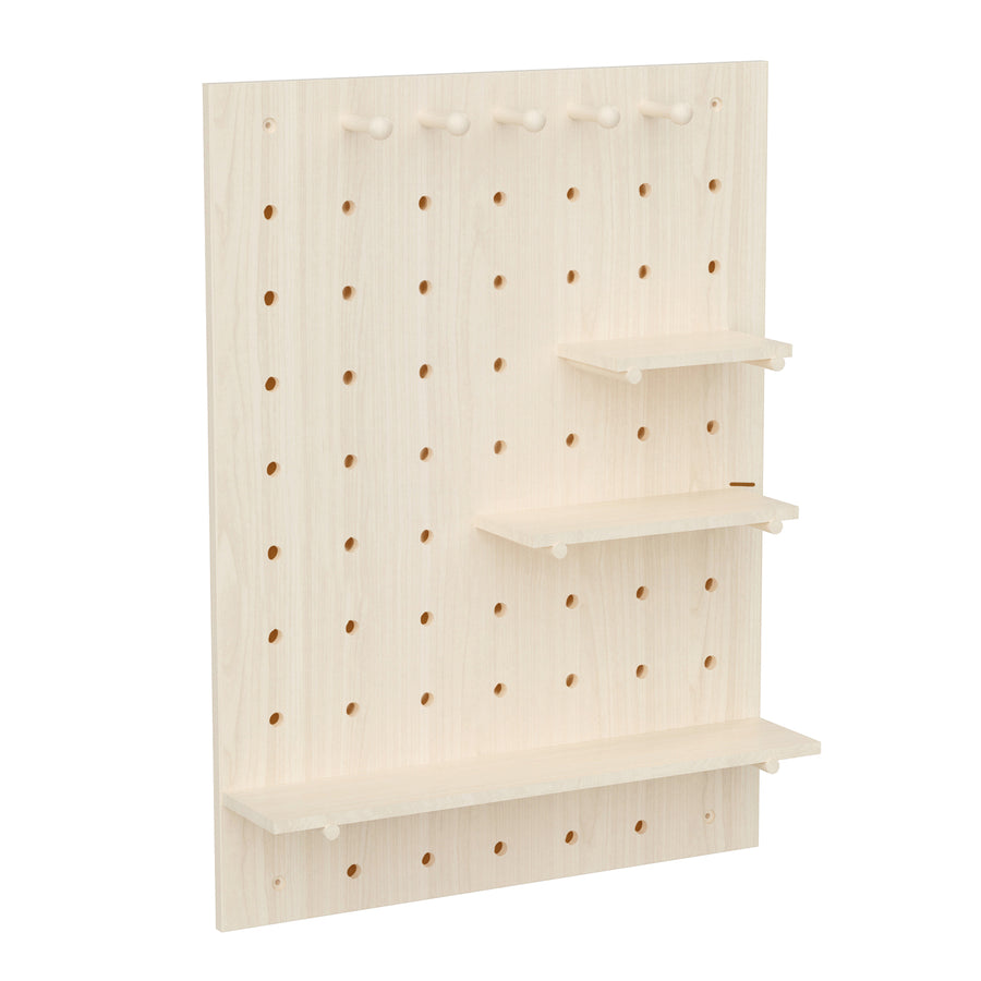 Tablero organizador de madera Maclean, color madera clara, 60 x 80 cm, máx. 20 kg, MC-131 WD