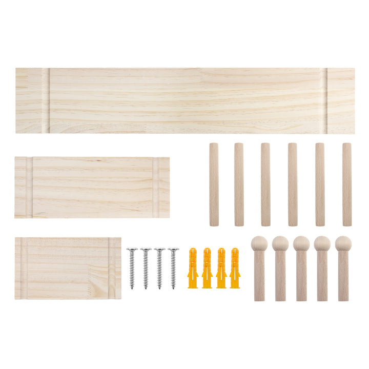 Tablero organizador de madera Maclean, color madera clara, 60 x 80 cm, máx. 20 kg, MC-131 WD