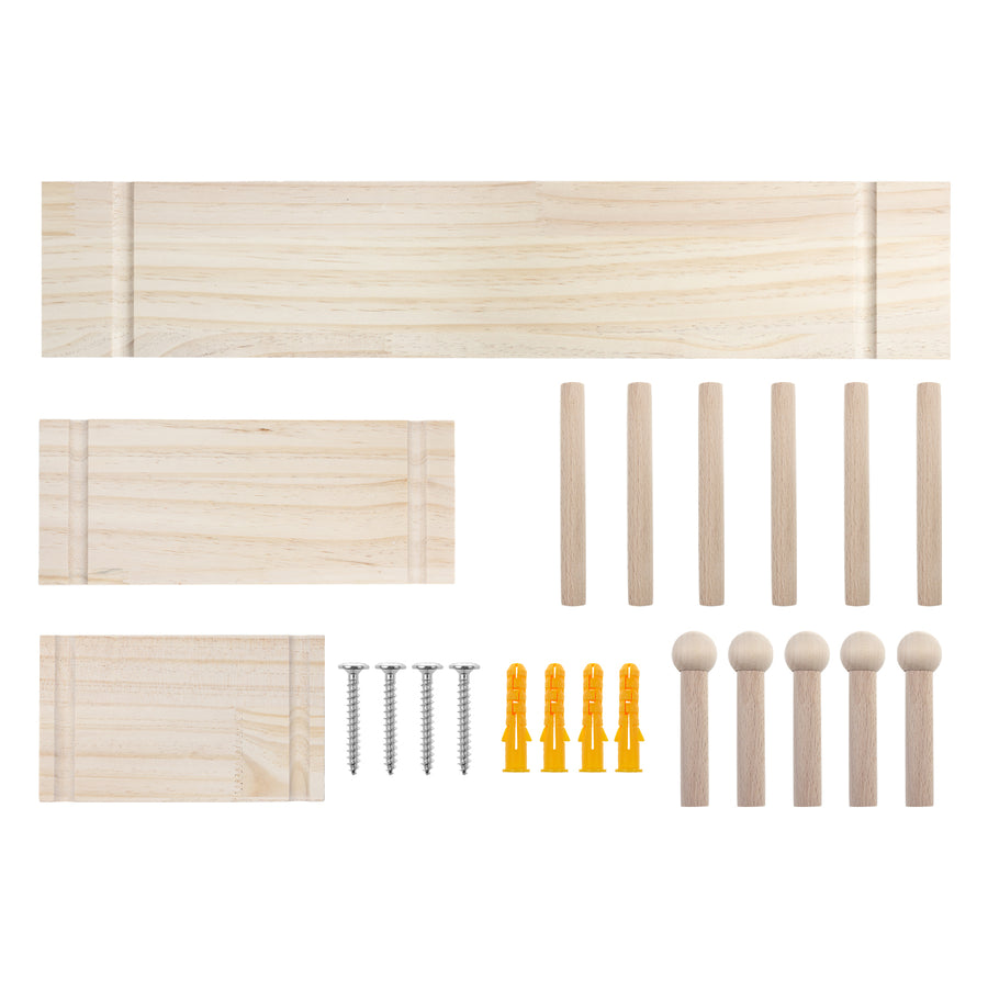 Tablero organizador de madera Maclean, color madera clara, 60 x 80 cm, máx. 20 kg, MC-131 WD