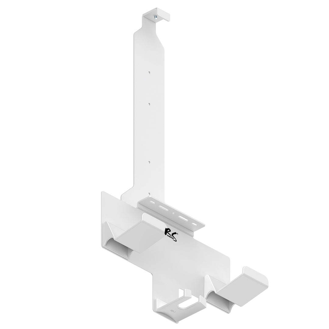 Suporte de parede NanoRS RS181 branco para PS5 com suporte para almofada, máx. 10 kg + Suporte de parede NanoRS RS180 branco para consola Playstation 5, máx. 10 kg