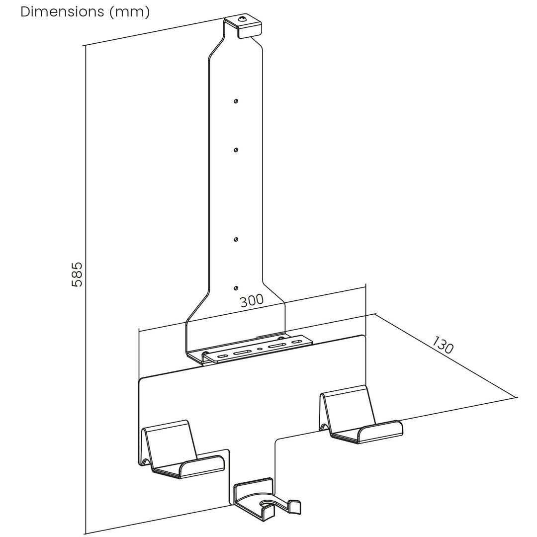 Suporte de parede NanoRS RS181 branco para PS5 com suporte para almofada, máx. 10 kg + Suporte de parede NanoRS RS180 branco para consola Playstation 5, máx. 10 kg