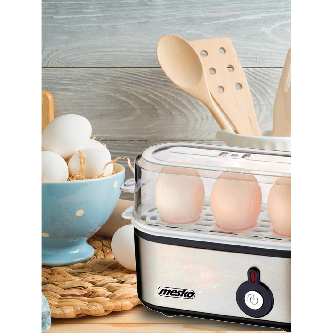 Mesko MS 4485 Cozedor de Ovos para 1 a 3 Ovos, 350 W, Pinças, Ficha Reino Unido
