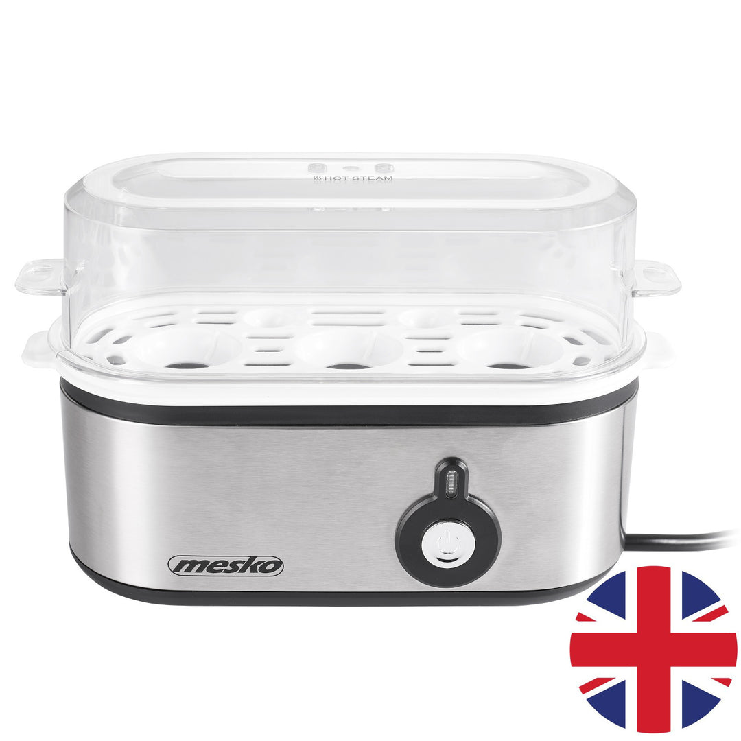 Mesko MS 4485 Cozedor de Ovos para 1 a 3 Ovos, 350 W, Pinças, Ficha Reino Unido