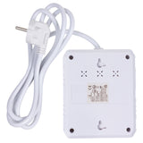 Regleta de enchufes Maclean, cable alargador 2 tomas + 3xUSB, 110-240V CA 50/60Hz, 2,1A máx. 2500W, 1,5m, blanco, MCE387 W