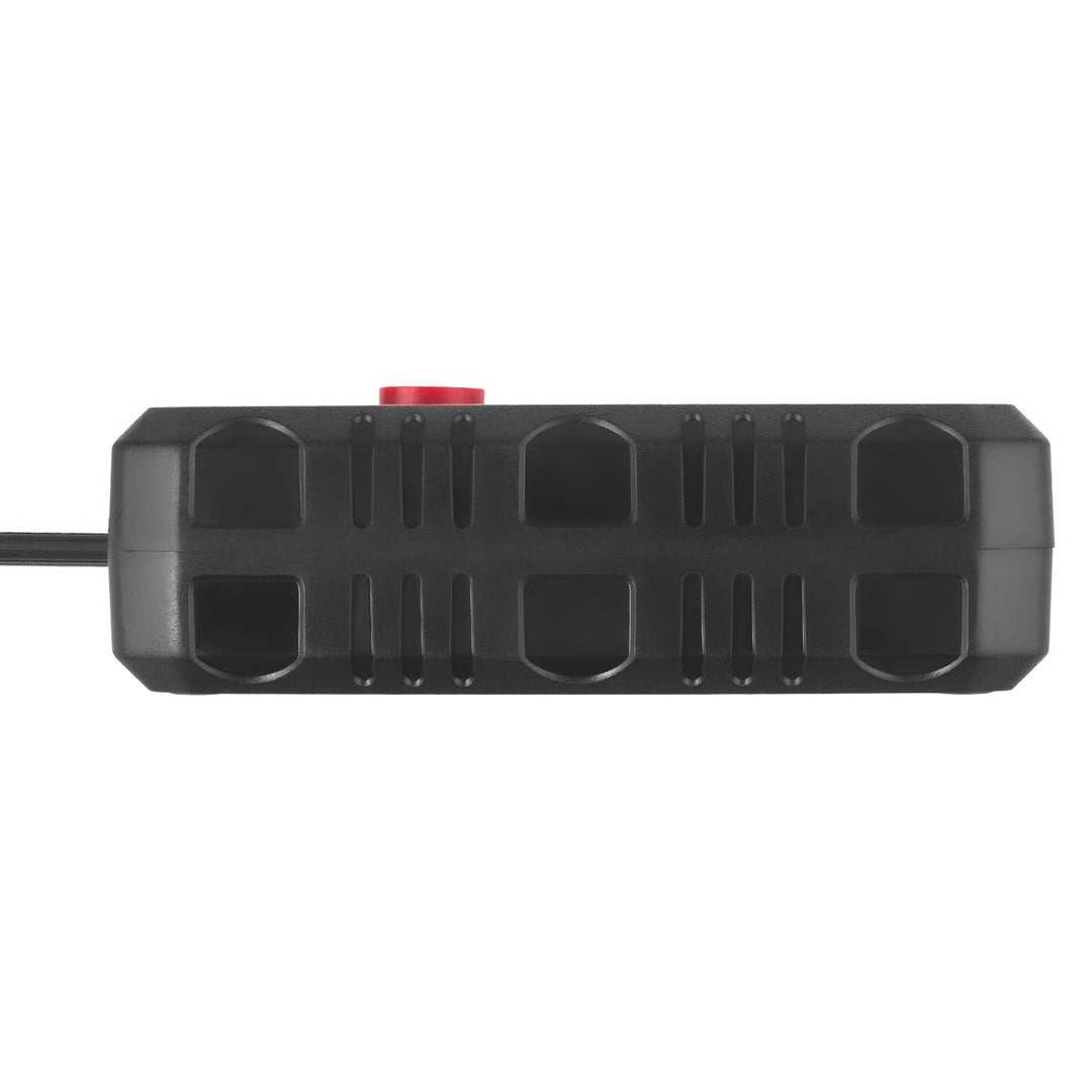 Regleta de enchufes Maclean, cable alargador de 2 tomas + 3xUSB, 110-240 V CA 50/60 Hz, 2,1 A máx. 2500 W, 1,5 m, negro, MCE387 B