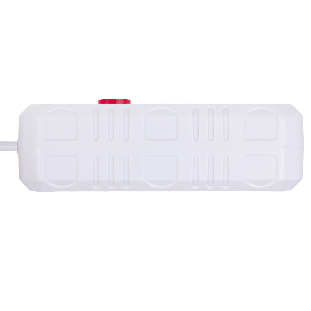 Regleta de enchufes Maclean, cable alargador 2 tomas + 3xUSB, 110-240 V CA 50/60 Hz, 2,1 A máx. 2500 W, 3 m, blanco, MCE388 W