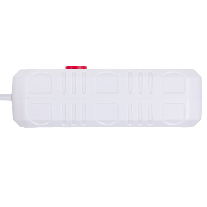 Regleta de enchufes Maclean, cable alargador 2 tomas + 3xUSB, 110-240 V CA 50/60 Hz, 2,1 A máx. 2500 W, 3 m, blanco, MCE388 W