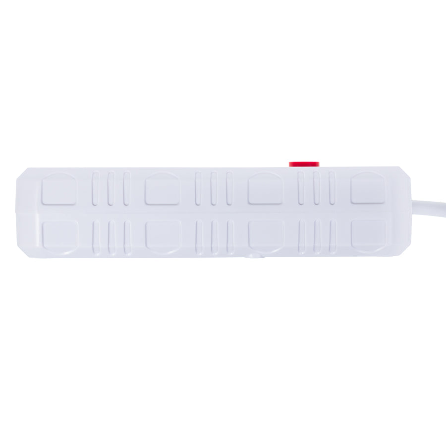 Regleta de enchufes Maclean, cable alargador de 4 tomas + 3xUSB, 110-240 V CA 50/60 Hz, 2,1 A máx. 2500 W, 1,5 m, blanco, MCE392 W